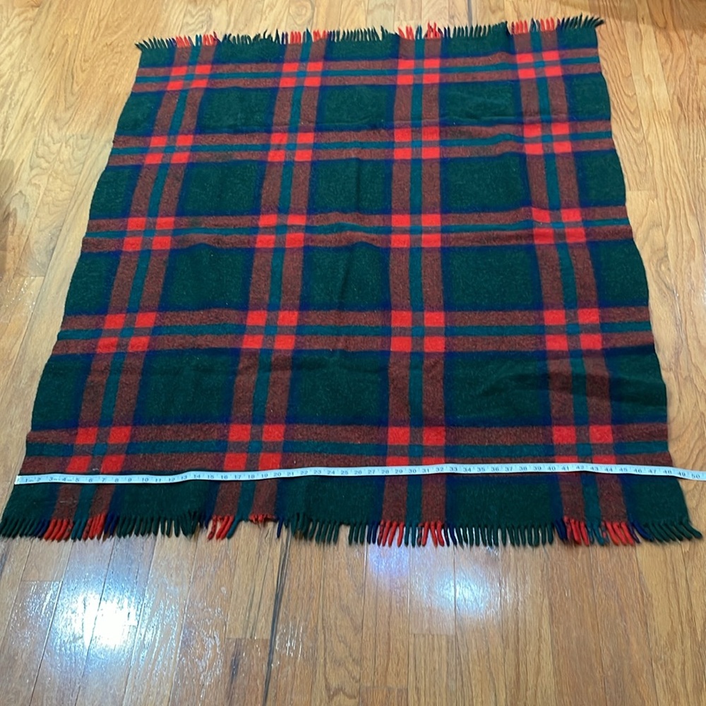 Vintage Deken Van Wyk 100% Virgin Wool Holland Plaid Wool Throw Blanket Tartan - Picture 9 of 11